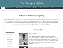 Tablet Screenshot of historyoffighting.com